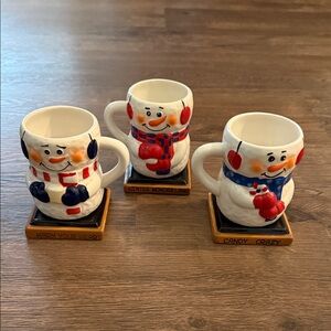 Bay Island Festive Snowman Mug Trio